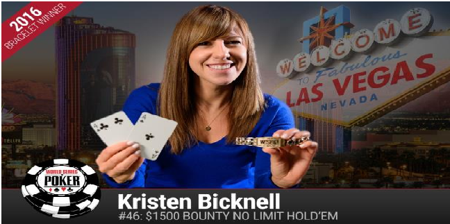 Kristen Bicknell from Canada wins event#46 of WSOP