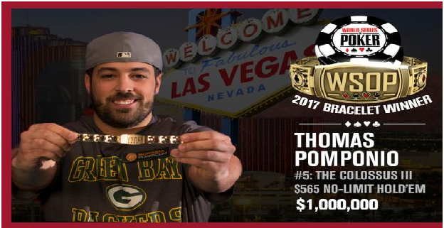 Thomas Pomponio wins Colossus III of 2017 WSOP for $1,000,000